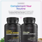 Livingood Daily Immune Support Supplement, 4 en 1 con Aceite de Orégano, Monolaurina, L-Lisina y Quercetina, 120 Cápsulas