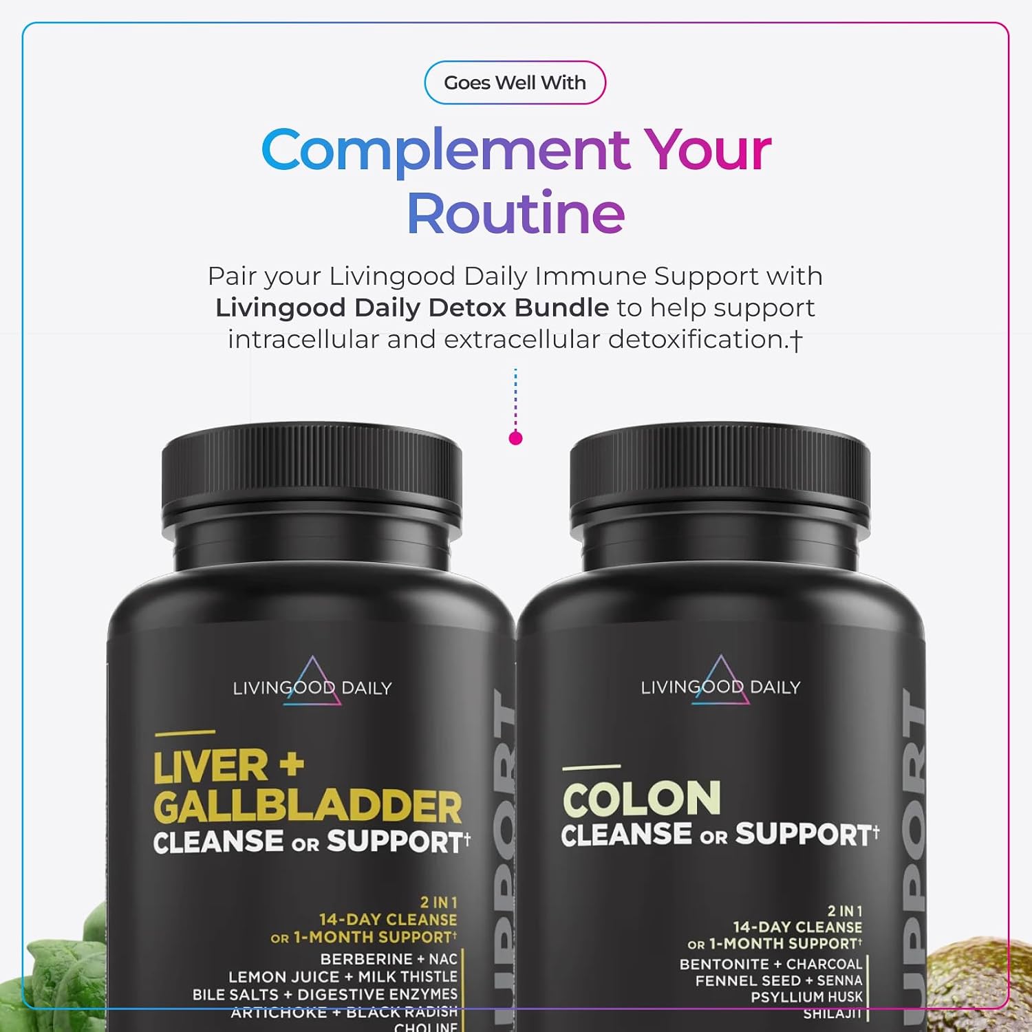 Livingood Daily Immune Support Supplement, 4 en 1 con Aceite de Orégano, Monolaurina, L-Lisina y Quercetina, 120 Cápsulas