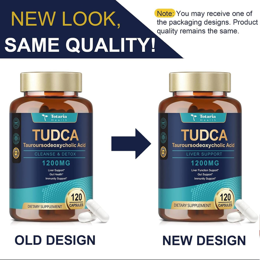 Totaria TUDCA 1200mg – Suplemento Hepático, 120 Cápsulas