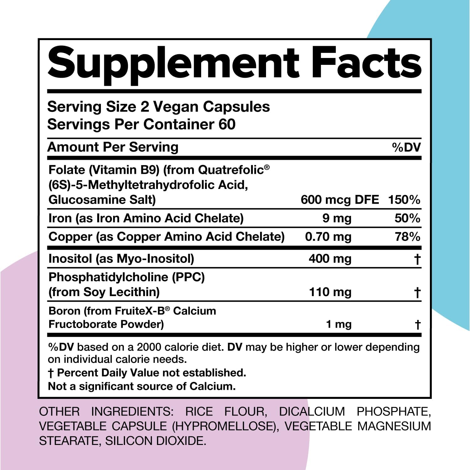 COMPLEMENT ForHer Women’s Multivitamin with Inositol - Hormone Balance Supplement for Women, Hair Growth & Immune Support - Vitamins with B9 & Iron - 120 Capsules, 60 Servings