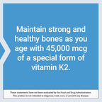 Life Extension Mega Vitamina K2 - 45 mg, 30 Cápsulas