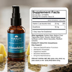 PuraTHRIVE Glutatión Liposomal Nano con Vitamina C | 30 Días de Suministro | Sabor Piña
