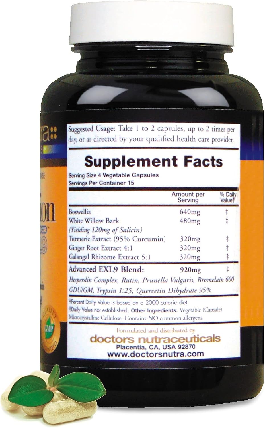 Doctors Nutra Nutraceuticals InflamEzze (Paquete de 2) - 120 Cápsulas