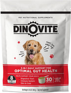 Dinovite Probióticos para Perros Grandes (45+ lb) - Complemento en Polvo con Omega-3, 30 Raciones