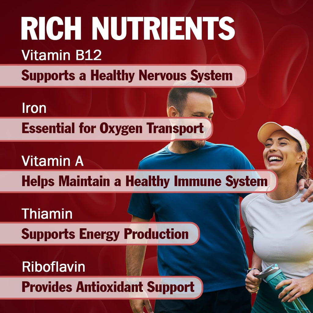 Suplemento Dietético de Vitamina B12 Maltaglobin, Apoyo a la Hemoglobina, Vitaminas B12 para la Energía, 8 fl oz, 1 Envase