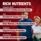 Suplemento Dietético de Vitamina B12 Maltaglobin, Apoyo a la Hemoglobina, Vitaminas B12 para la Energía, 8 fl oz, 1 Envase