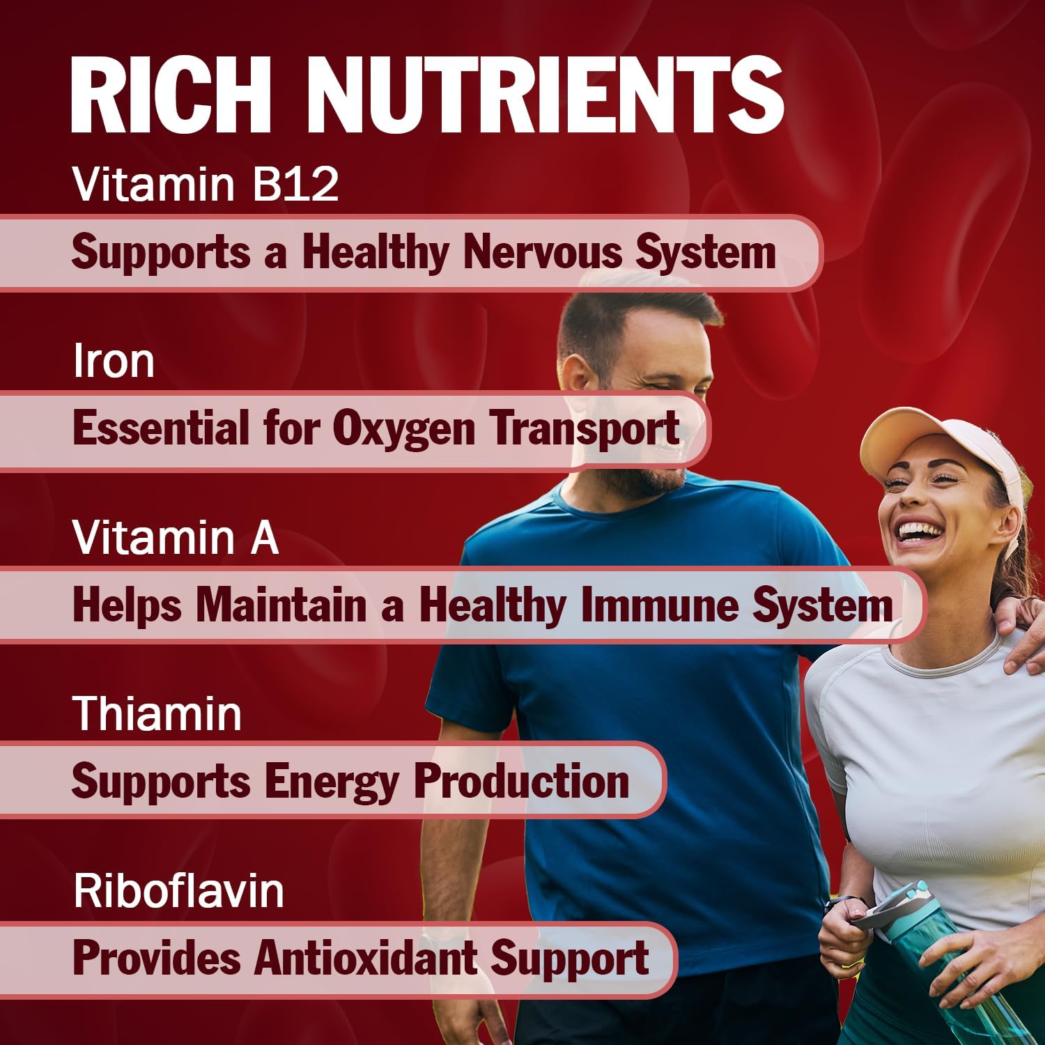 Suplemento Dietético de Vitamina B12 Maltaglobin, Apoyo a la Hemoglobina, Vitaminas B12 para la Energía, 8 fl oz, 1 Envase