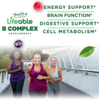 Lifeable Complejo B Gominolas para Adultos con Vitamina C - 90 Gominolas Veganas