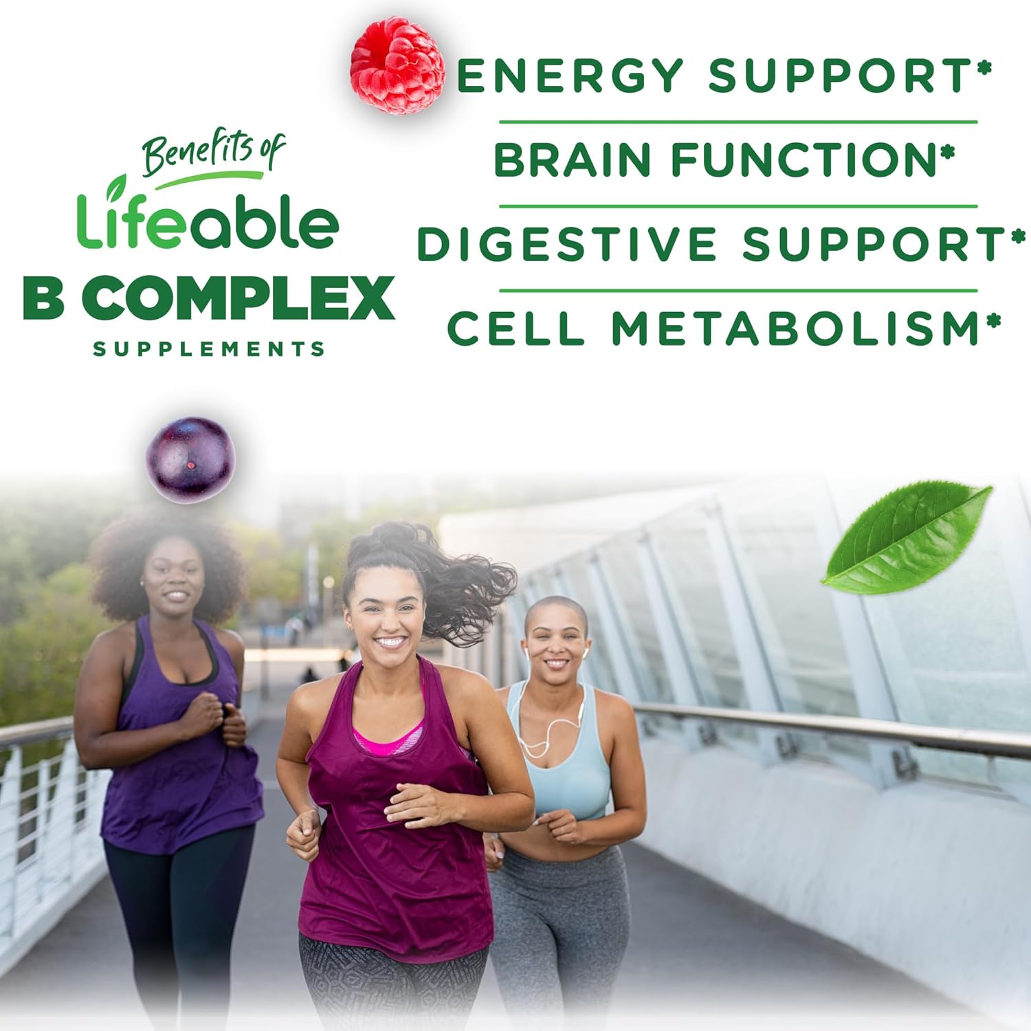 Lifeable Complejo B Gominolas para Adultos con Vitamina C - 90 Gominolas Veganas