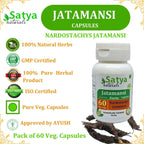Jatamansi Forte 500 mg - 60 Cápsulas Vegetales - Extracto de Nardostachys Jatamansi 10:1