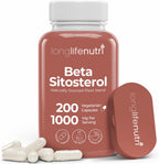 LongLifeNutri Beta Sitosterol 1000mg - Suplemento de Fitoesteroles, 200 Cápsulas Vegetarianas