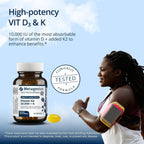 Metagenics Vitamina D3 y K2 10.000 UI con MK-7 – 60 Cápsulas Blandas