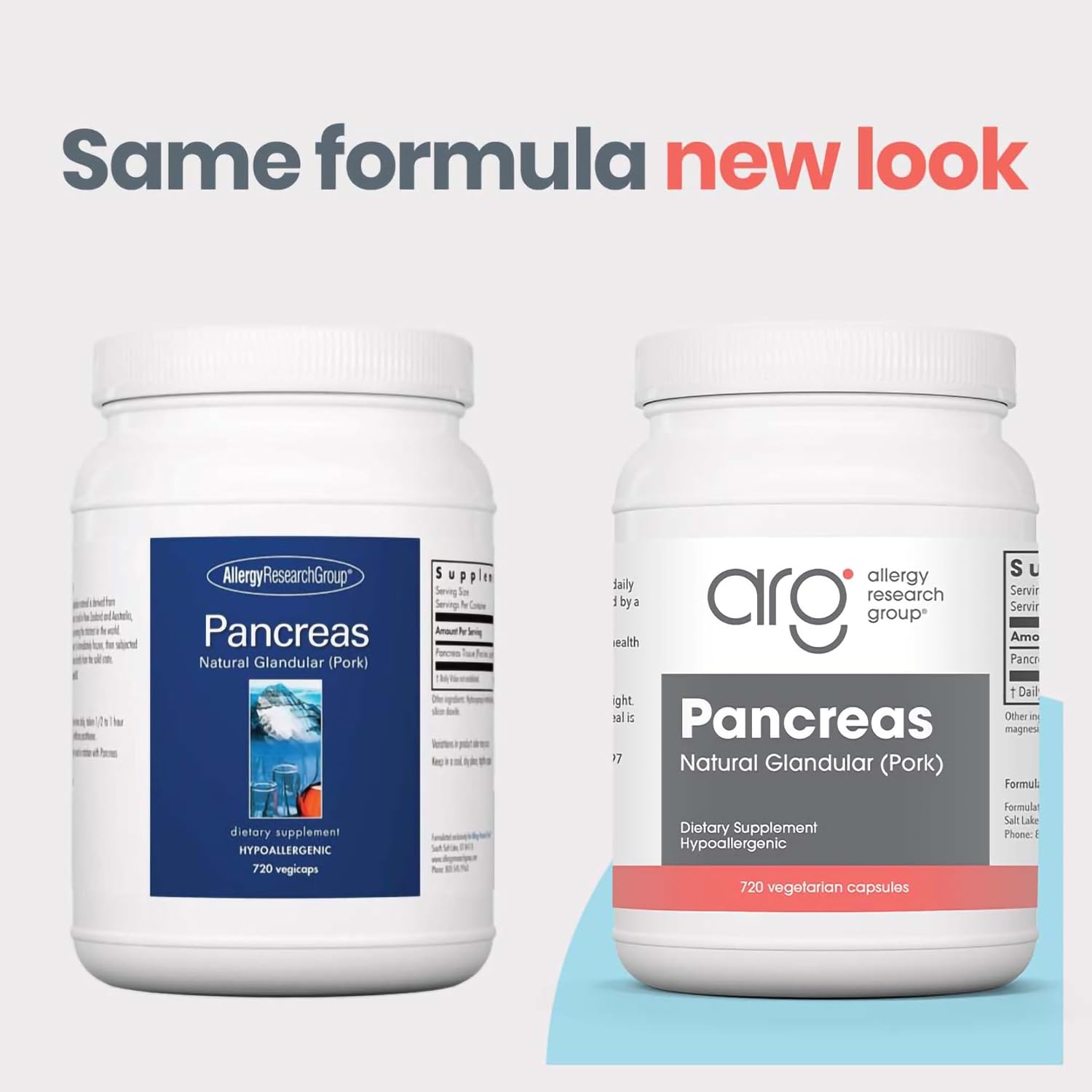 Allergy Research Group ARG Páncreas Glandular Natural – 720 Cápsulas