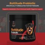 Probióticos para Perros – Suplemento Digestivo Natural para Rottweilers y Razas Grandes