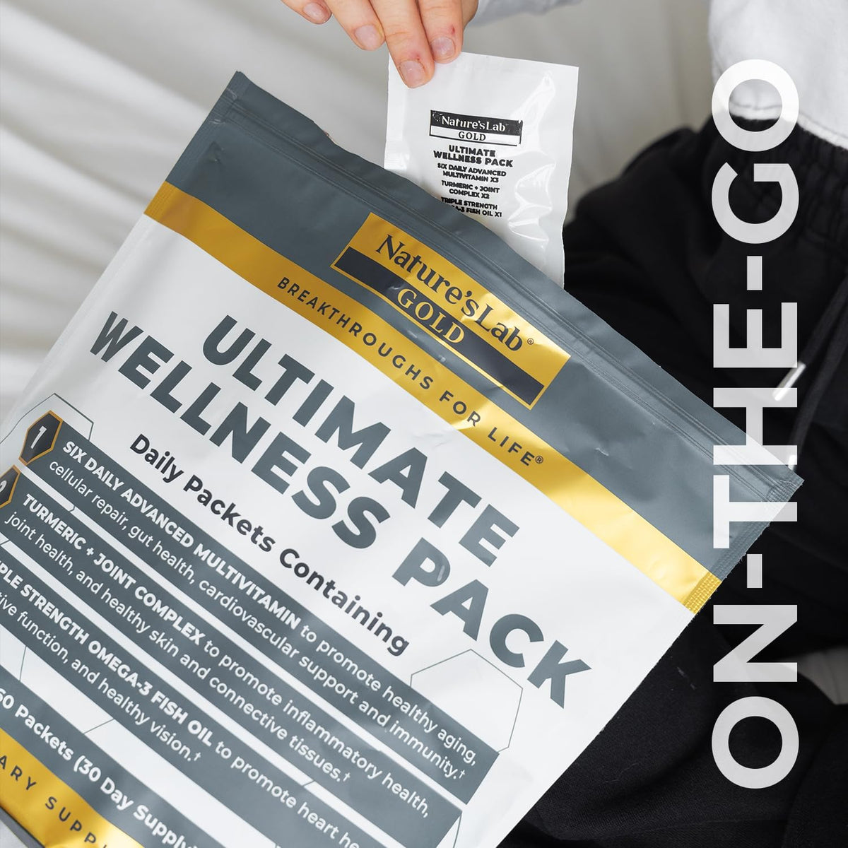 Nature's Lab Packs Diarios de Vitaminas para – Fórmula completa: multivitamina, omega 3 y cúrcuma en una – Image 3
