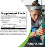 NaturesPlus Vitamina E, Sabor Natural a Algarroba - 90 Comprimidos Masticables, Pack de 2 - Defensa Antioxidante y Bienestar General - Vegetariano, Sin Gluten - 180 Raciones Totales