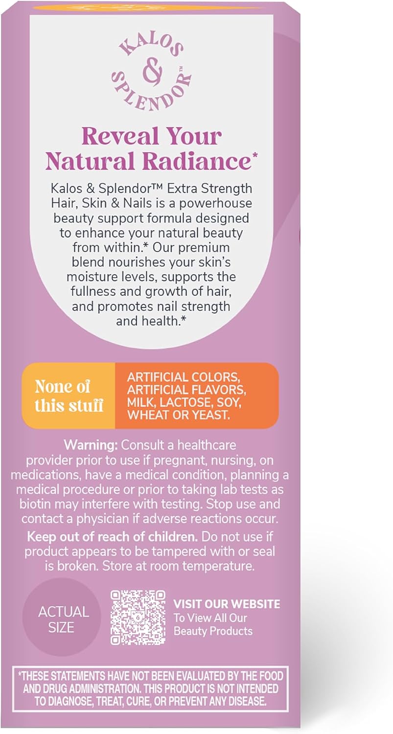 Kalos and Splendor 21st Century Hair, Skin and Nails - Extra Strength - 90 Comprimidos
