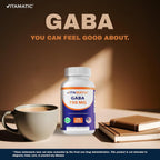 Vitamatic GABA (Ácido Gamma-Aminobutírico) 750mg, 240 Cápsulas Vegetales - No-GMO, Sin Gluten