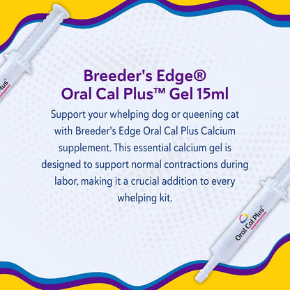 Breeder's Edge Oral Cal Plus Gel, 15 ml - – Perros pequeños y gatos: 1-2 ml al inicio del parto, repetir cada – Image 9