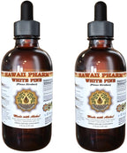 Extracto Líquido de Pino Blanco, Tintura en Polvo de Corteza de Pino Blanco (Pinus Strobus), Suplemento Herbal, Hawaii Pharm, 2x4 fl oz