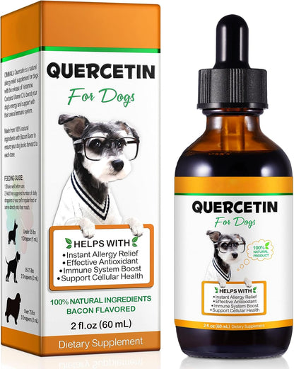 Quercetina para Perros, Gotas Líquidas - – Aliviar los síntomas alérgicos: La quercetina ayuda a estabilizar los – Image 1