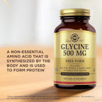 Solgar Glicina 500 mg - 100 Cápsulas Vegetales - Sin Gluten, Vegano, Kosher