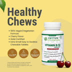 Zaytun Halal Vitamina B12 1000mcg - Comprimidos Masticables para Energía y Metabolismo