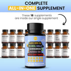 Siraj 18-en-1 Multivitamínico Superfood - Irish Sea Moss, Aceite de Semilla Negra, Shilajit, Ashwagandha - 60 Cápsulas