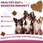NATURE TARGET Probióticos para Perros, 120 Masticables Sabor Pollo con Enzimas Digestivas y Prebiótico