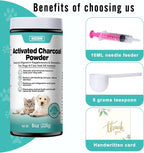Carbón Activado para Perros, Gatos y Mascotas (Polvo, 227 g)