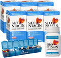 Kinara Slo Niacin 500 mg Sin Enrojecimiento - 100 Cápsulas por Envase, Paquete de 6