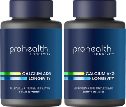 ProHealth Ca-AKG Suplemento de Alfa-cetoglutarato de Calcio (1000 mg, 60 Cápsulas) – Image 10