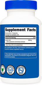 Nutricost Ácido Ursólico 300mg, 120 Cápsulas - Vegano, No GMO, Sin Gluten