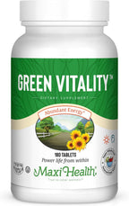 Maxi Health Super Greens Cápsulas – 180 Comprimidos con Espirulina, Trigo, Cebada y Chlorella