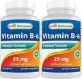 Best Naturals Vitamina B6 25mg 250 Comprimidos (Pack de 2)