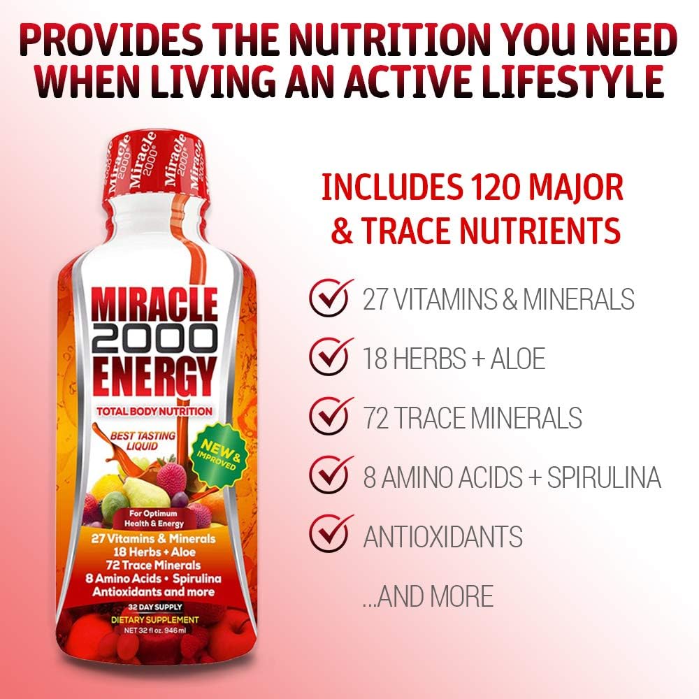 Century Systems Miracle 2000 - Complete Liquid Multivitamin with Minerals and Amino Acids