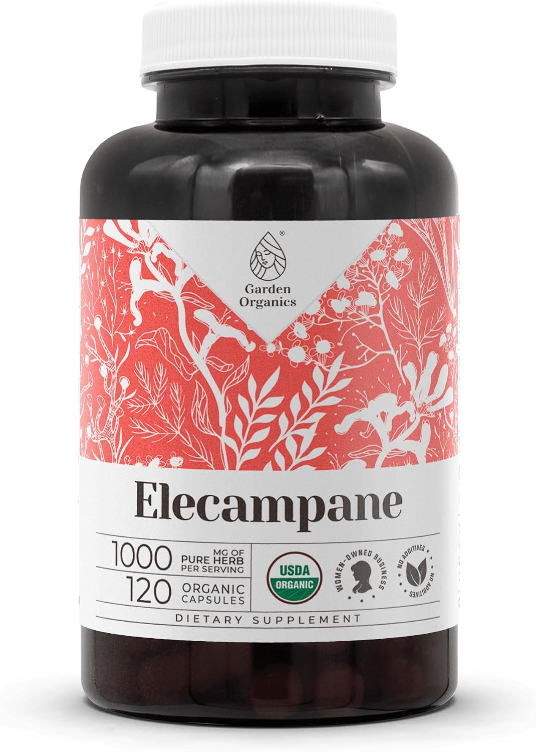 Elecampane Orgánico USDA 120 Cápsulas | Suplemento Natural de Alta Potencia