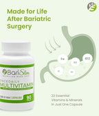 BariSlim Multivitamínico Bariátrico Una Vez al Día - 18mg de Hierro - 90 Cápsulas