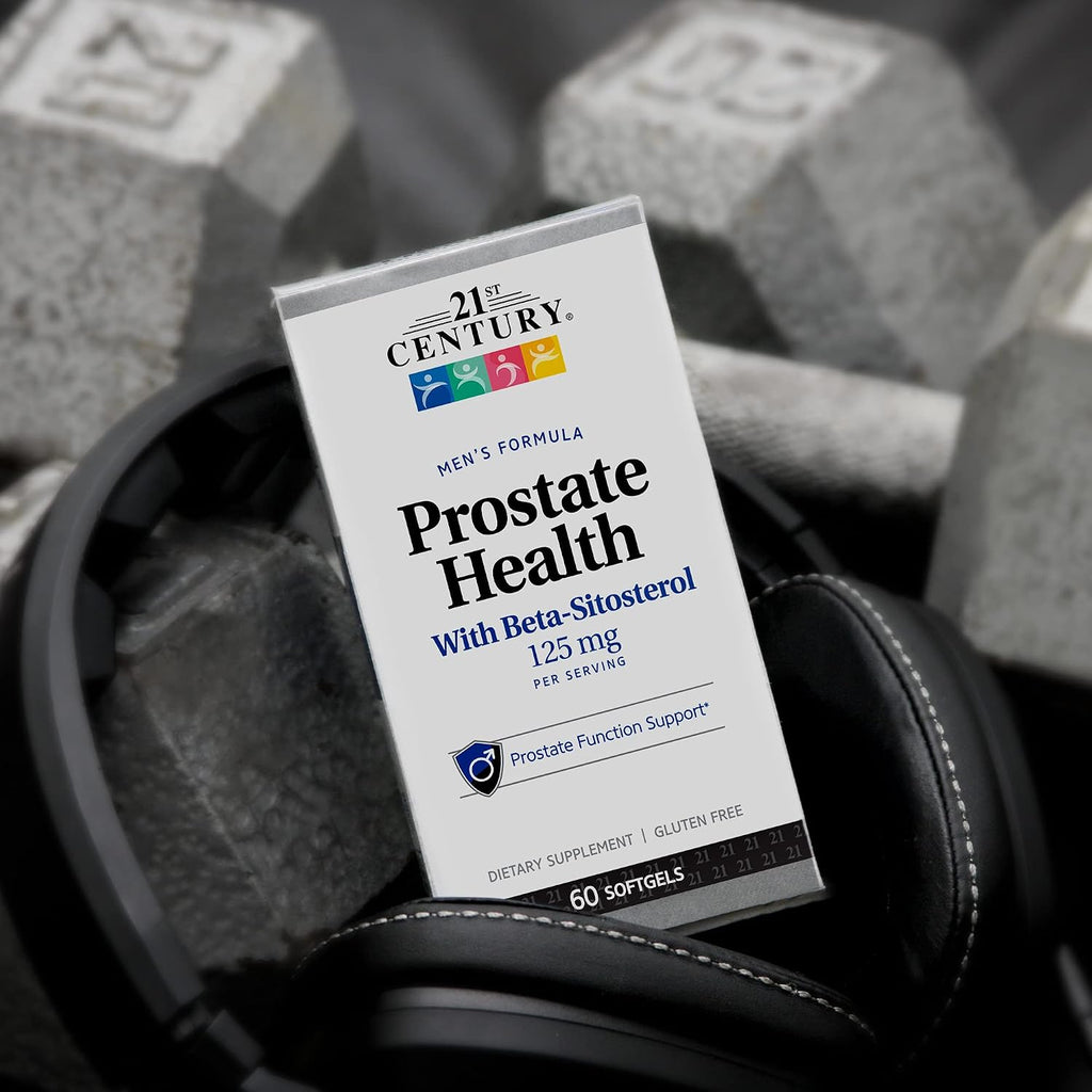 21st Century Suplemento para la Salud Prostática - Saw Palmetto, Beta-Sitosterol 125mg, Pygeum, Zinc y Vitaminas, 60 Cápsulas Blandas
