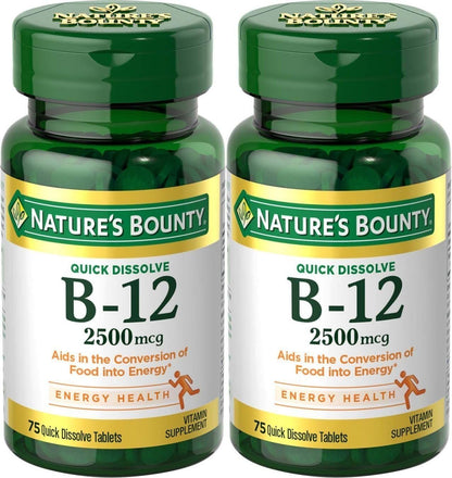 Nature's Bounty Vitamina B-12 2500 mcg de – Personas mayores: Con la edad, la absorción de B12 puede disminuir – Image 7