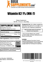 Vitamina K2 MK-7 en Polvo - 500g - BulkSupplements.com