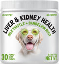LEGITPET Complemento Hepático y Renal para Perros con Cardo Mariano, Diente de León y Cúrcuma - 30 Chewables