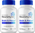 Neuro Sync Cápsulas - Fórmula Avanzada Nootrópica para el Apoyo de Nervios y Salud Cerebral (Pack de 2)