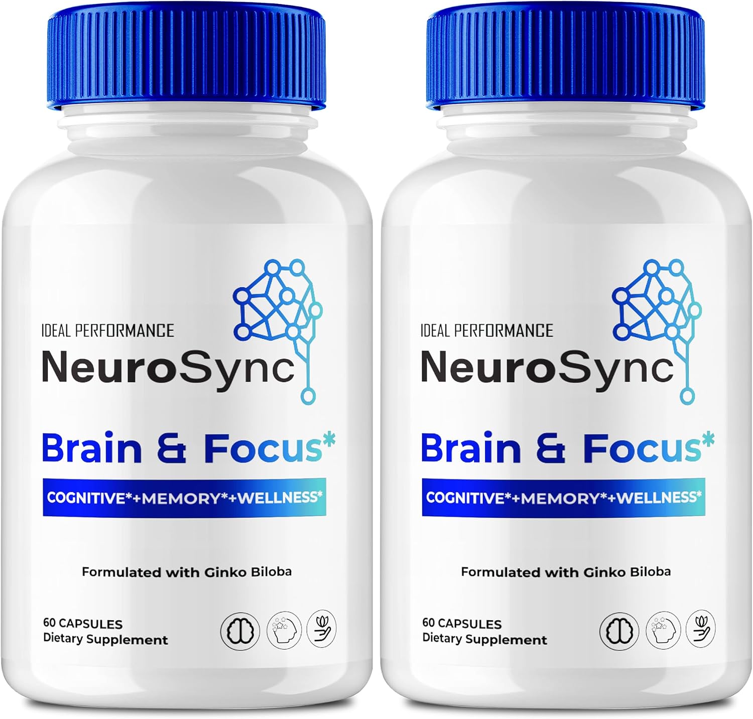 Neuro Sync Cápsulas - Fórmula Avanzada Nootrópica para el Apoyo de Nervios y Salud Cerebral (Pack de 2)
