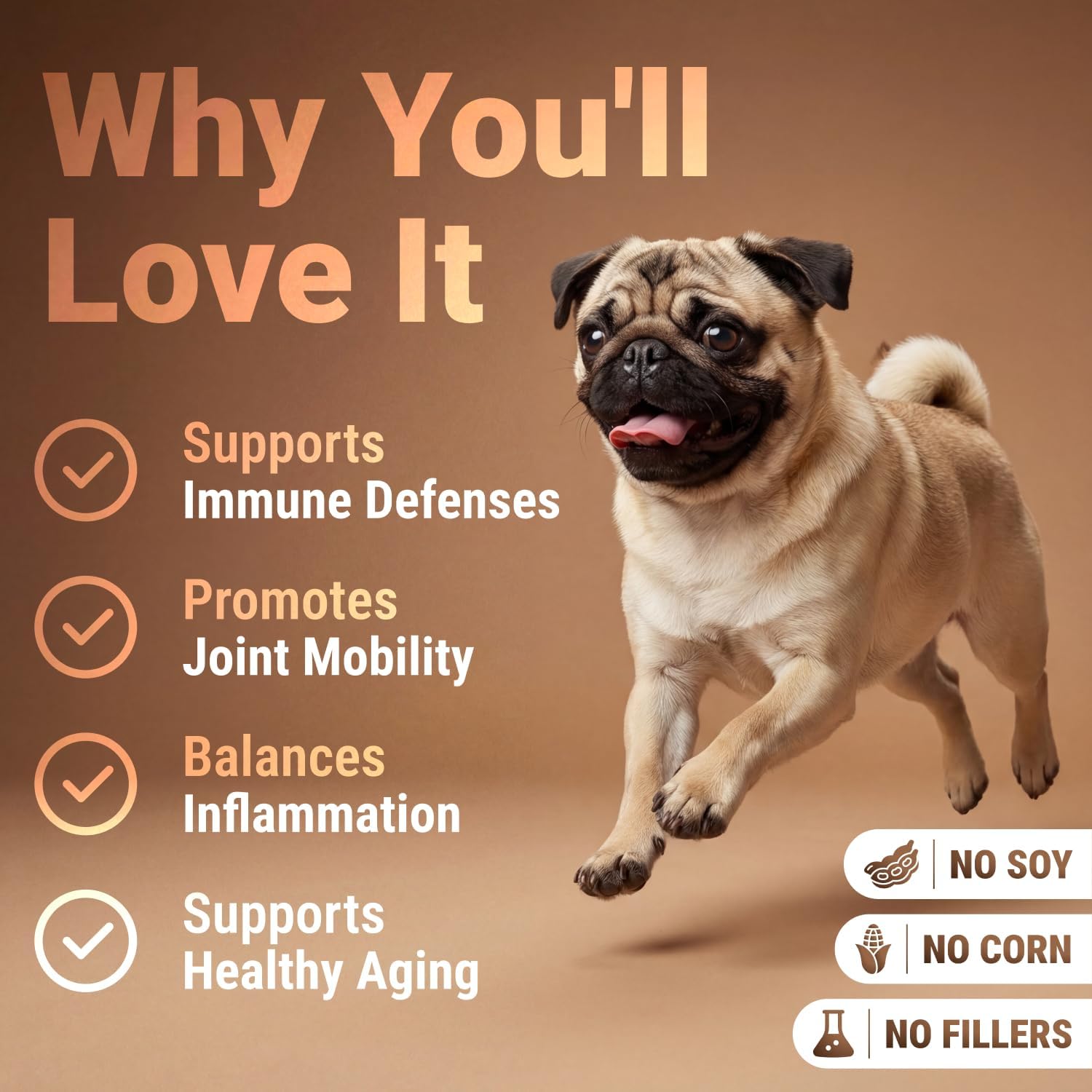 WuffWell Mighty Mushroom Suplemento para Perros - Cola de Pavo, Mejillón de Labios Verdes y Cúrcuma - 7 Setas