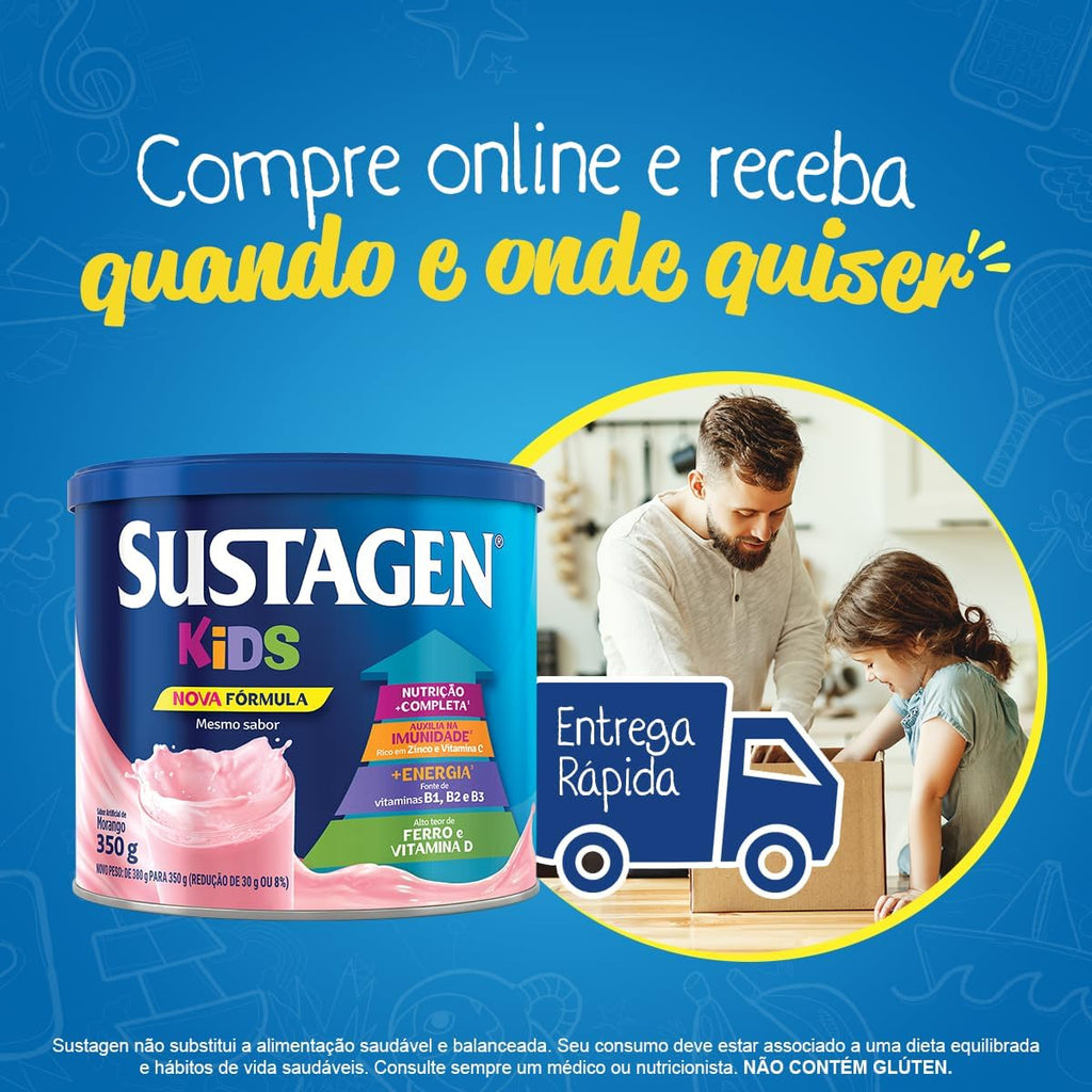Sustagen Kids Suplemento Alimenticio Sabor Fresa 380g
