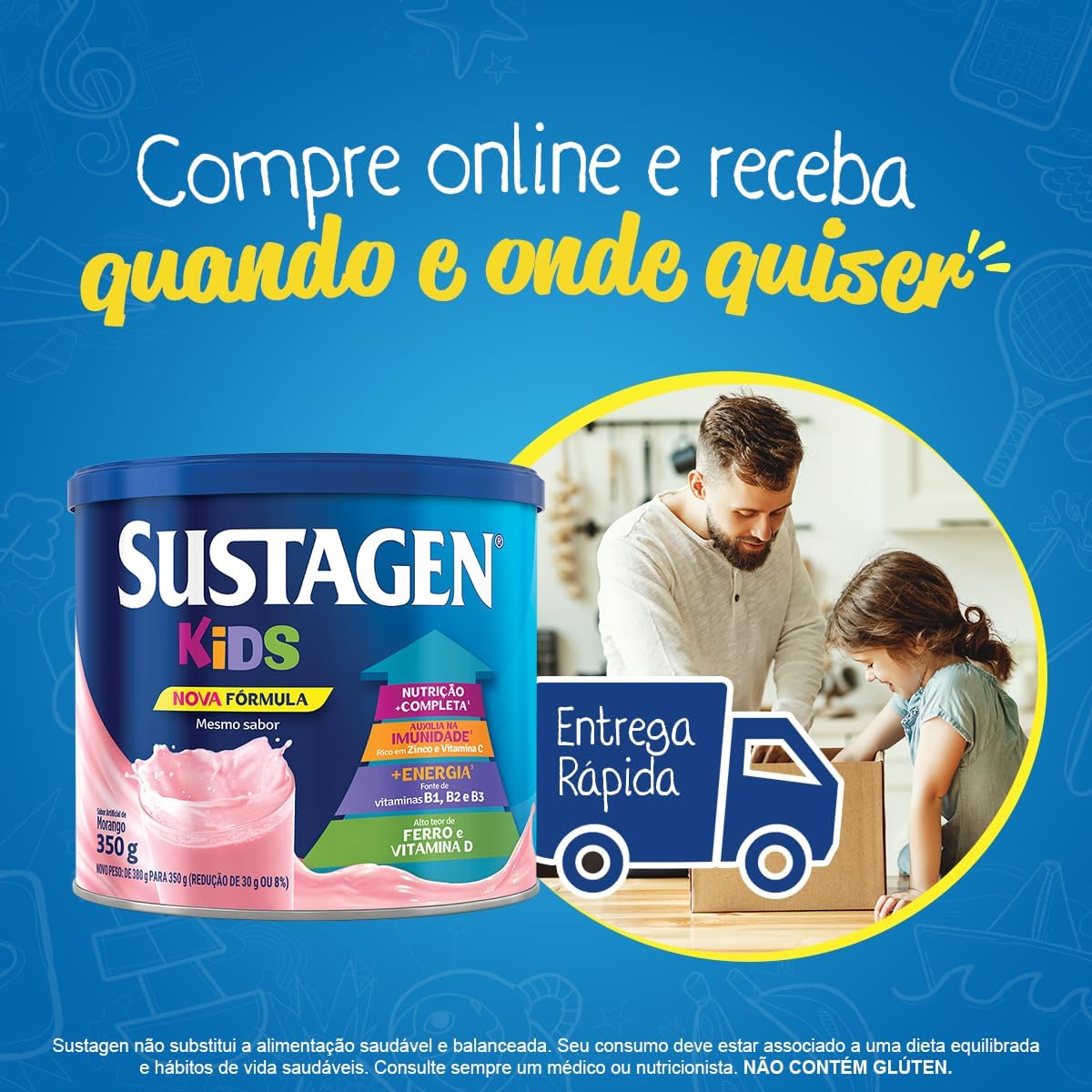 Sustagen Kids Suplemento Alimenticio Sabor Fresa 380g