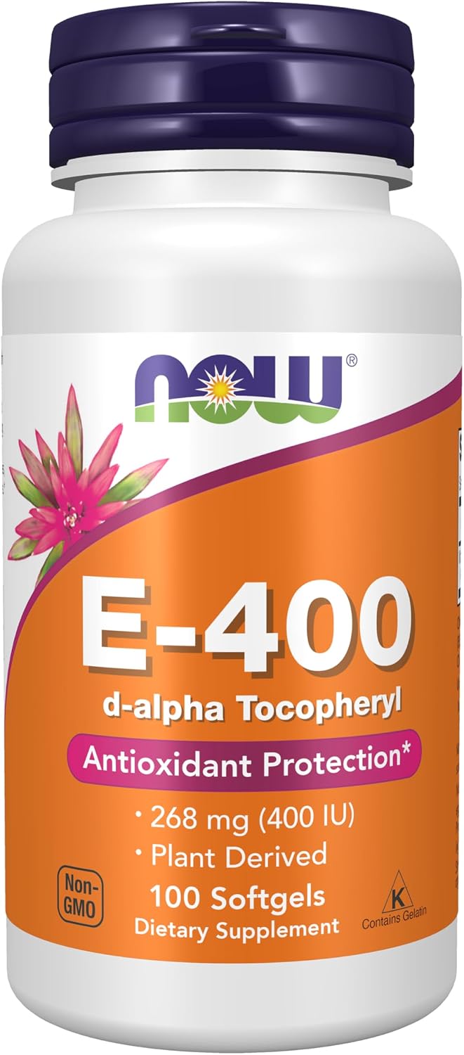 Vitamina E 400 UI con D-Alfa Tocoferol Natural - 250 Perlas Blandas