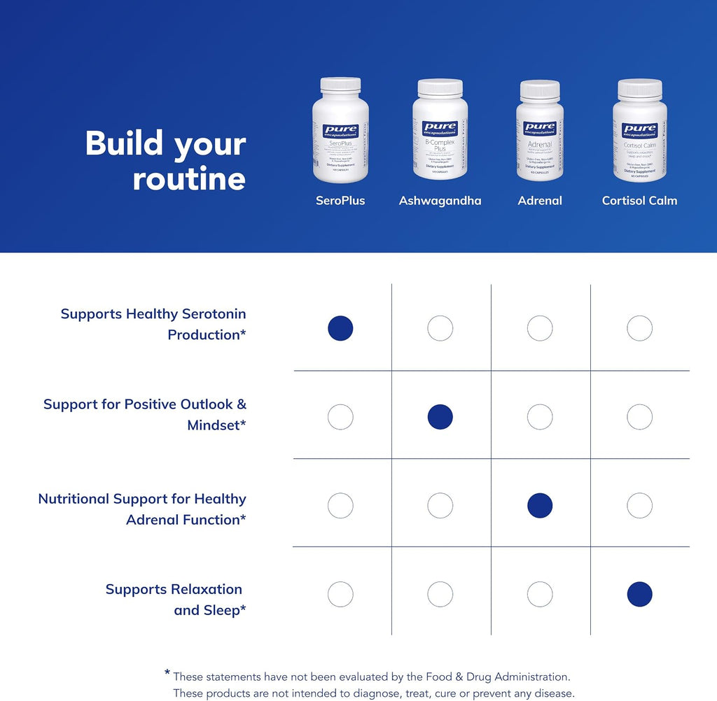 Pure Encapsulations SeroPlus – Hiporalergénico apoyo de serotonina para el estrés ocasional, 120 cápsulas