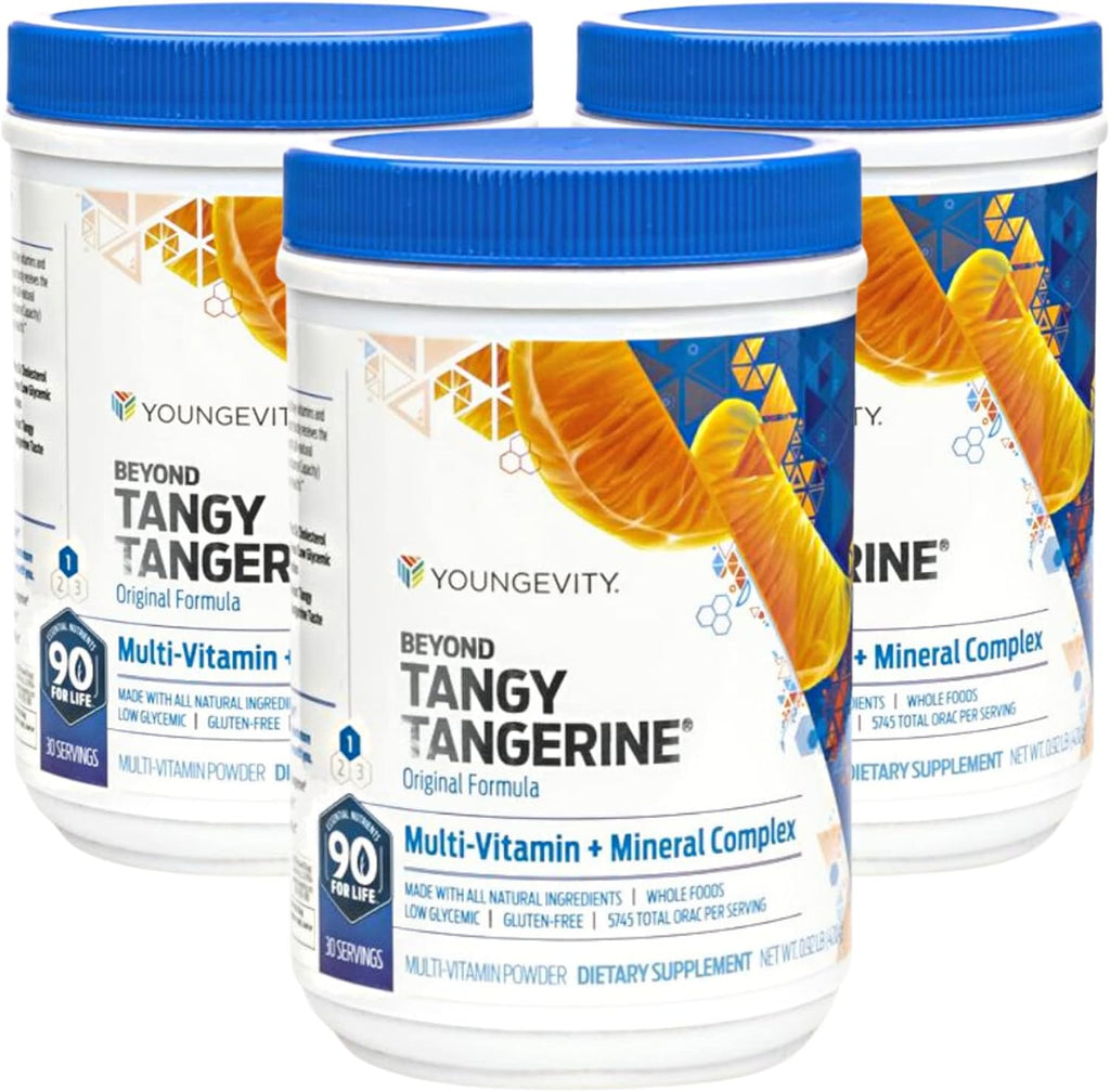 Youngevity Beyond Tangy Tangerine Fórmula Original - Complejo Multivitamínico y Mineral, Paquete de 3
